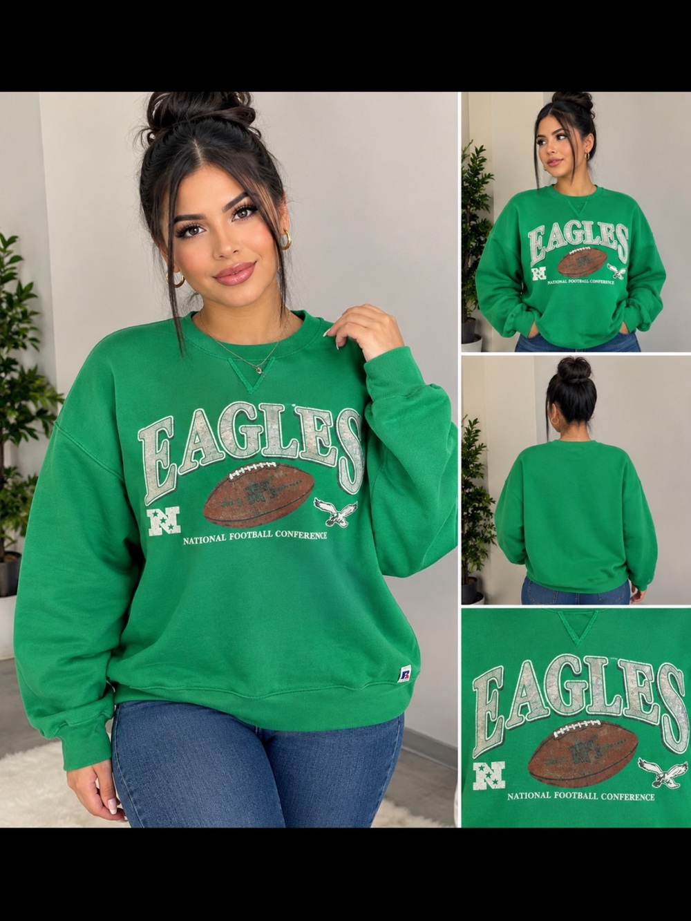Russell Athletic Green Eagles Graphic Sweatshirt - Women's Pullover
